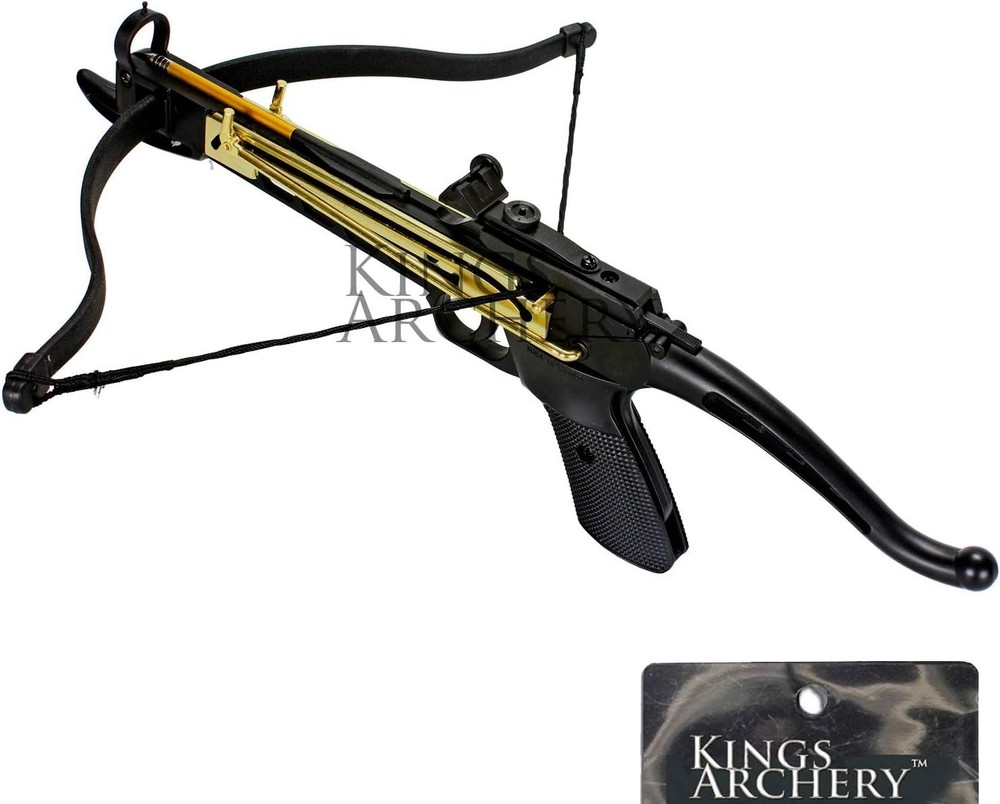 Self-Cocking Crossbow Bundle with Adjustable Sights, Spare Crossbow String and C