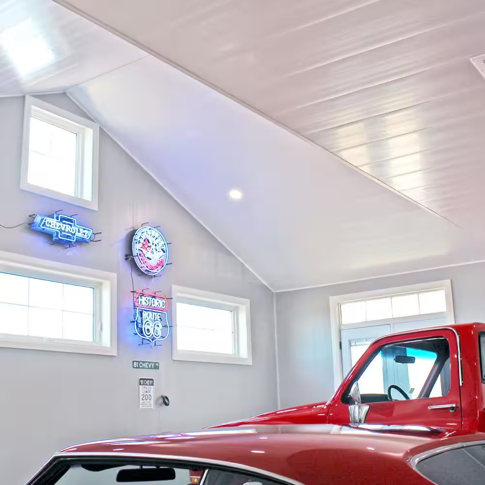 8 Ft PVC Wall&Ceilingboard Panel White (8-Pack)