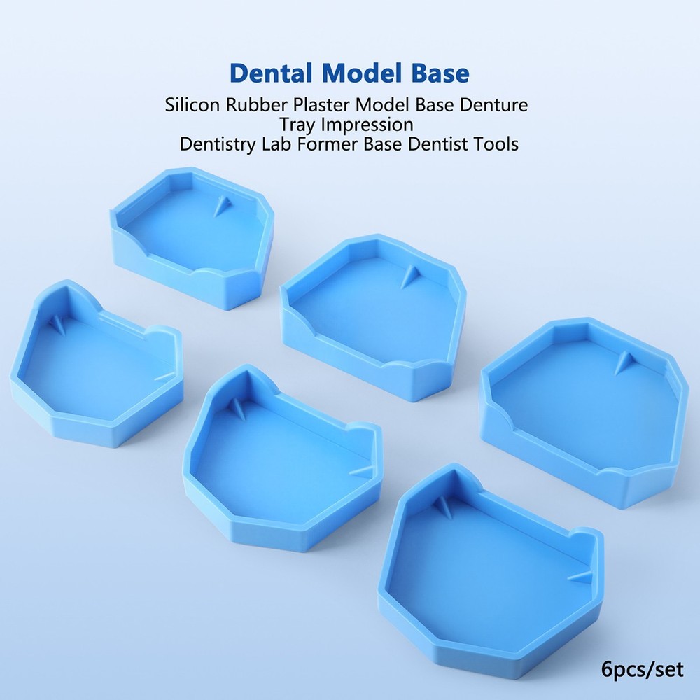 Dental Lab Silicon Rubber Plaster Model Base Denture Impression Tray Former Base