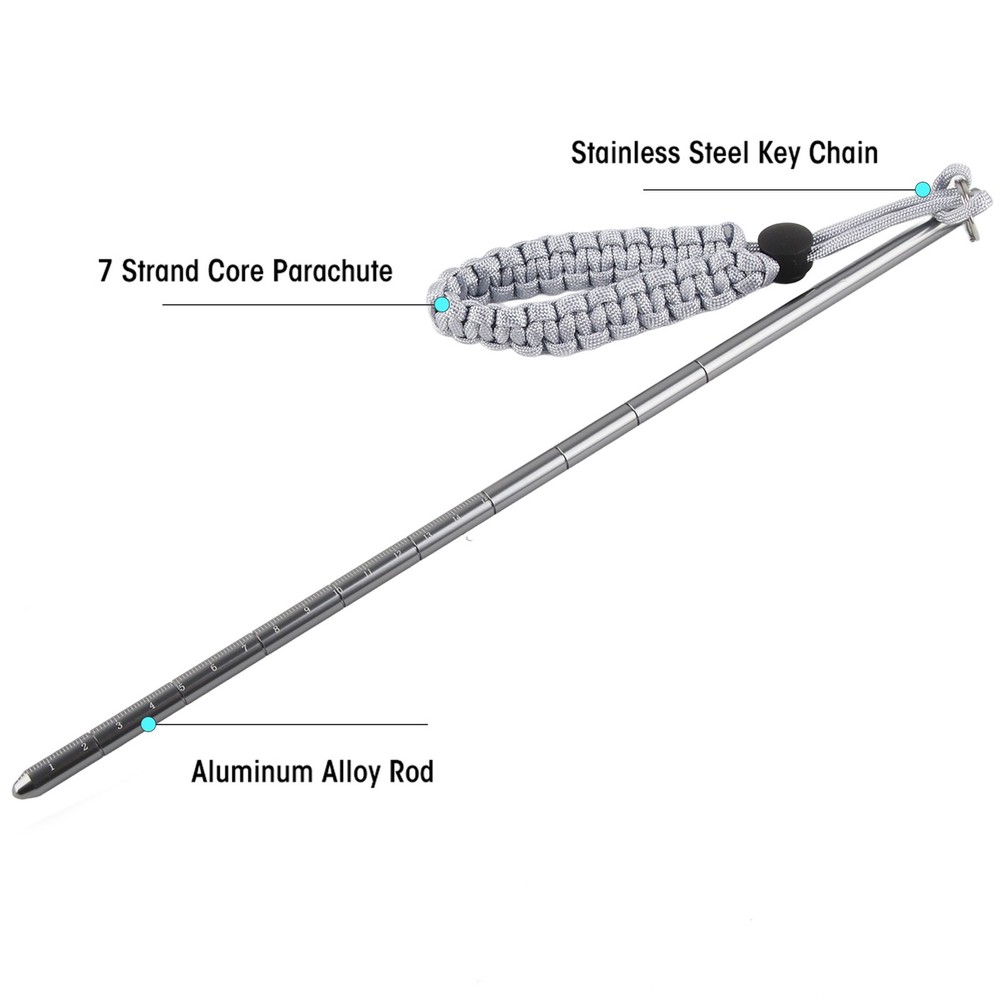 (Gray)KEEP DIVING Scuba Diving Noise Maker Stick Rod Pointer With Parachute NY