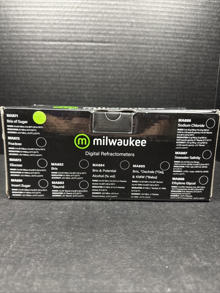 Milwaukee Digital Brix Refractometer, MA871, New!