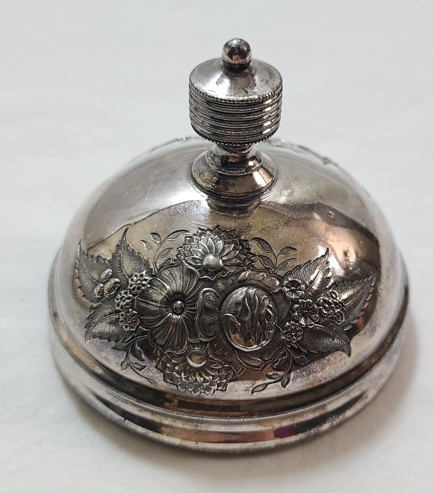 Lid Pickle Castor Insert Lid Silverplate  Vintage or Antique
