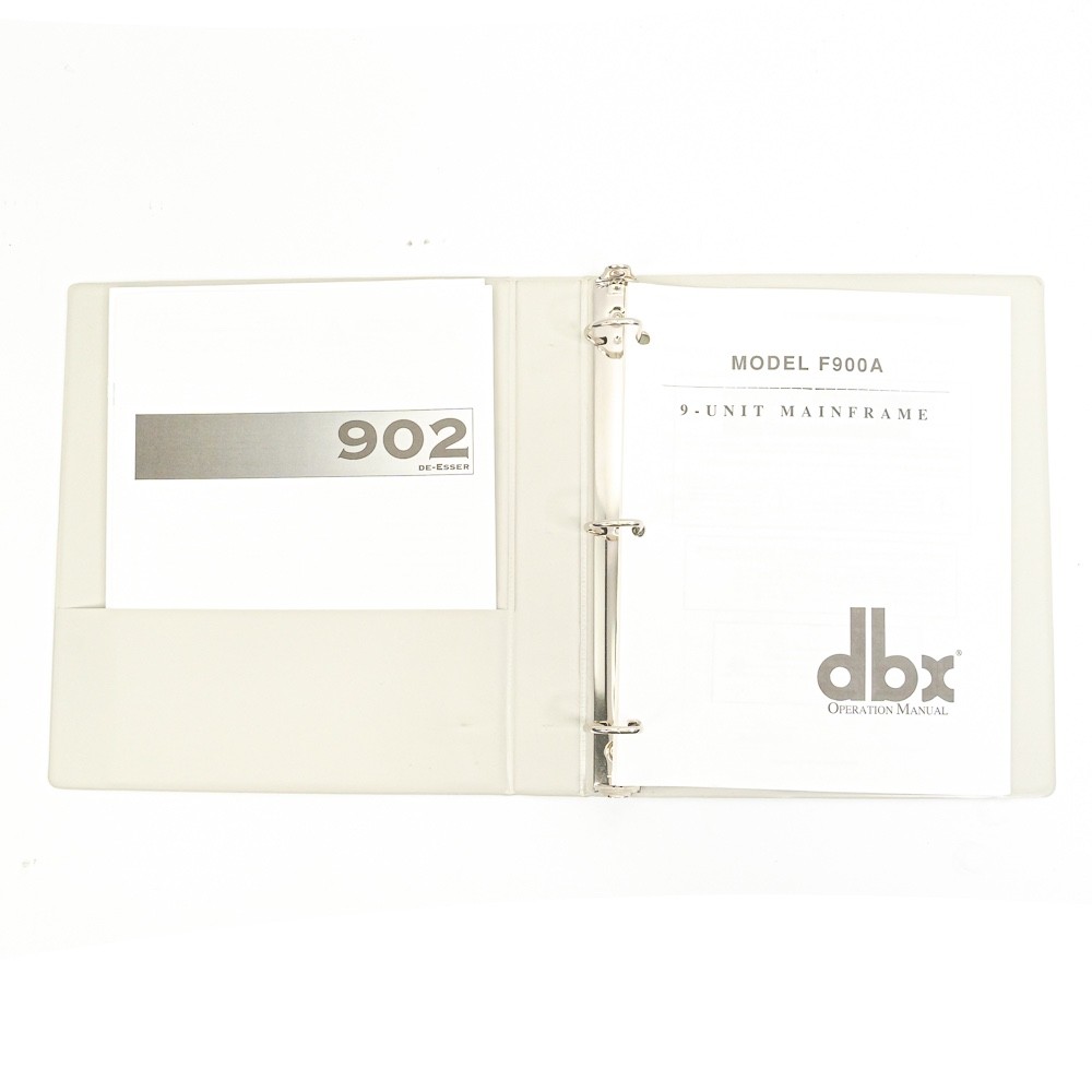 dbx 900A Rack Frame w/ 6 Modules – 4x 902 De-Esser, 2x 903 Compressor + Manuals