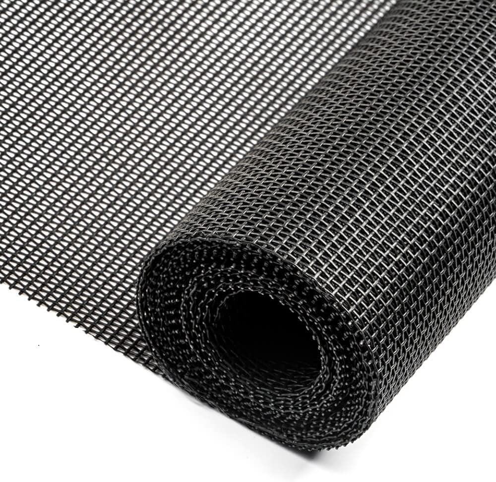 36" x 200" Pet Proof Window Screen Roll Replacement Thicken Charcoal Screen Mesh
