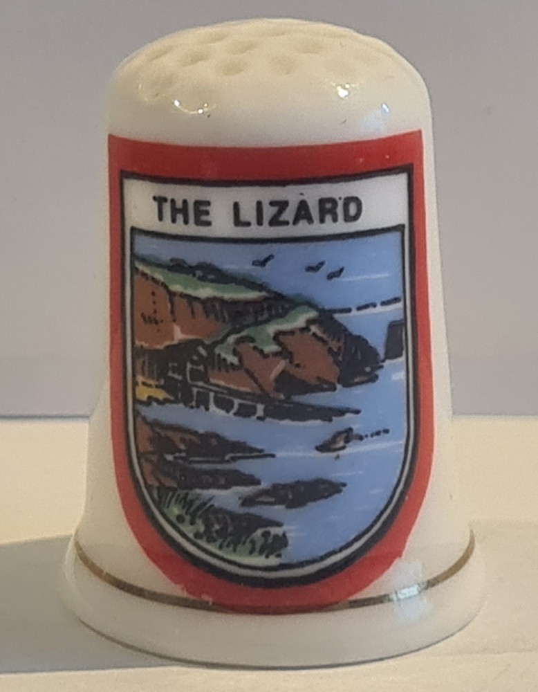 Lizard Point Cornwall, Thimble Fine Bone China Thimble Souvenir The Lizard