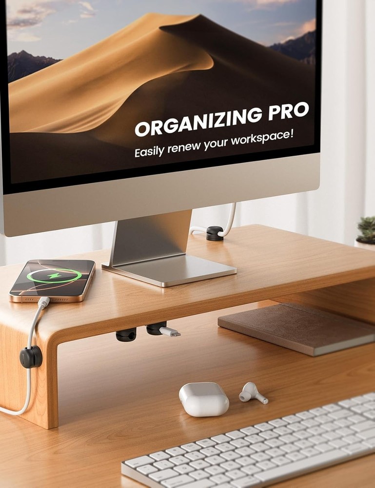 6-Piece Adhesive Cable Organizers – Durable, Stylish, and Tangle-Free Solution