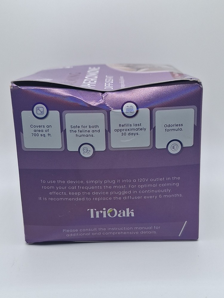 TriOak Calming Cat Pheromone Diffuser Kit, 2 pack.