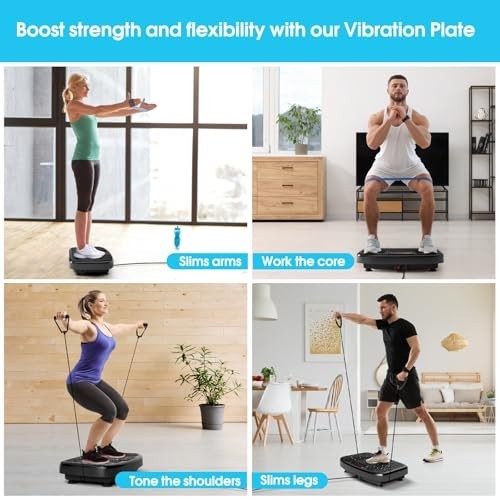 Vibration Plate Exercise Machine for Lymphatic Drainage & Weight Loss - 450 lbs