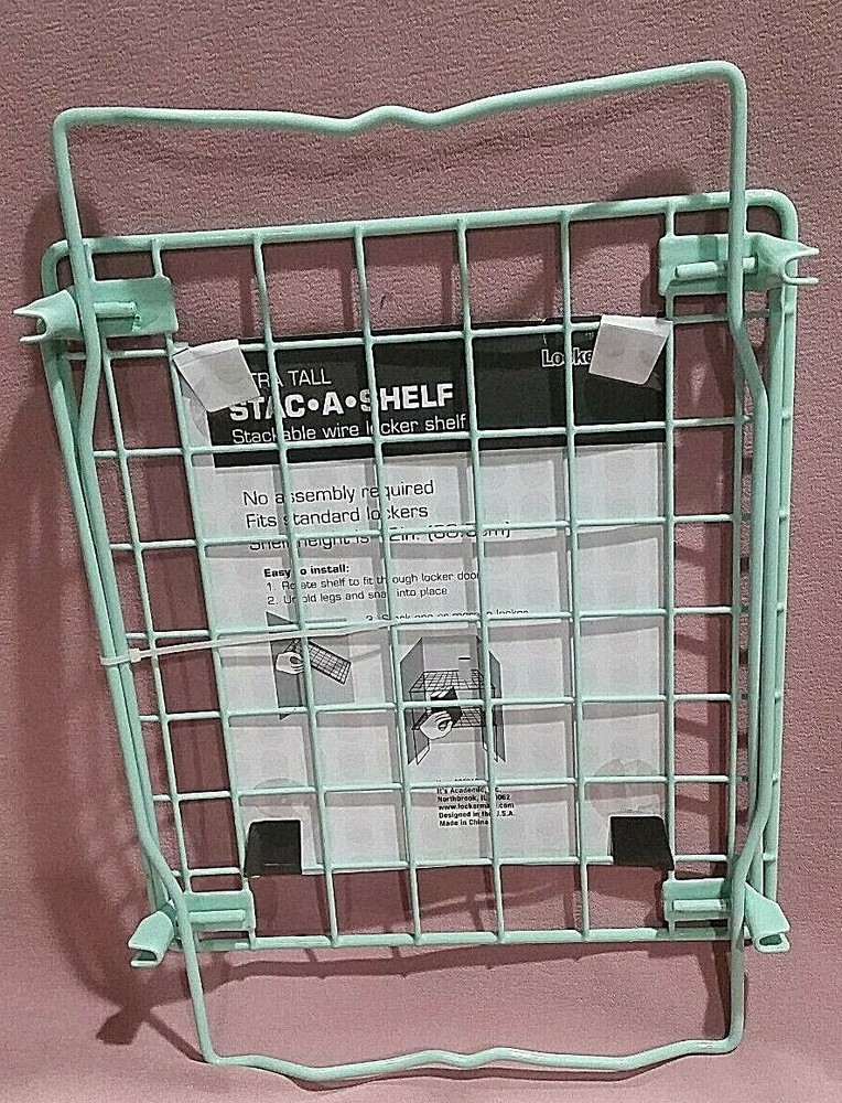 Lockermate The Original Stuff Extra Tall Stac-A-Shelf Fits Standard Locker- Mint