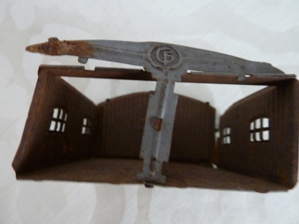 VINTAGE TIN TWO CAR GARAGE