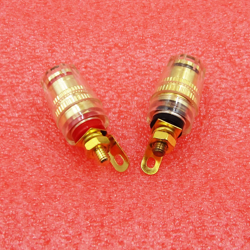 Gold Plated 4MM Terminal Binding Post Jack Socket Speaker Amplifier Plug Red + B