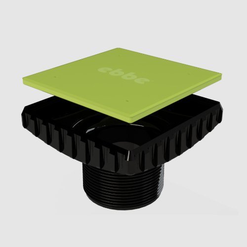 Ebbe E4806-PS E4400 Grate Polished Stainless & Drain Riser w/ T-Puller Hair Trap