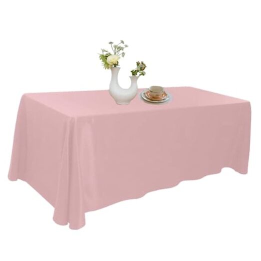Extra Large Table Cloths. 6-8ft Rectangle 120" x 70" (Rectangular) Light Pink