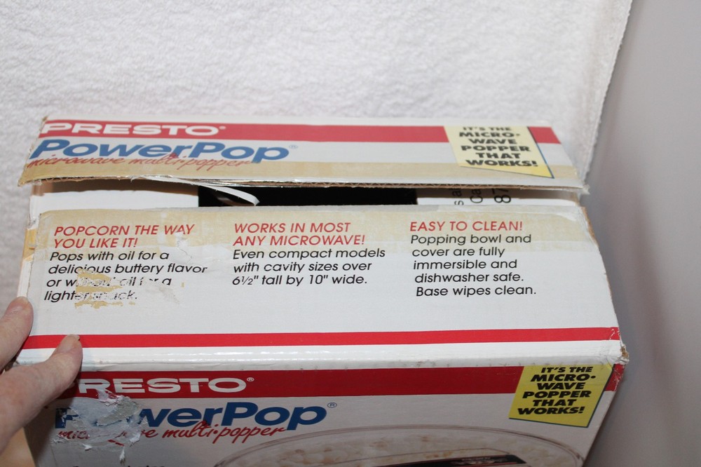 Presto Power Pop Microwave Popcorn Popper 04830 , EUC, 1996