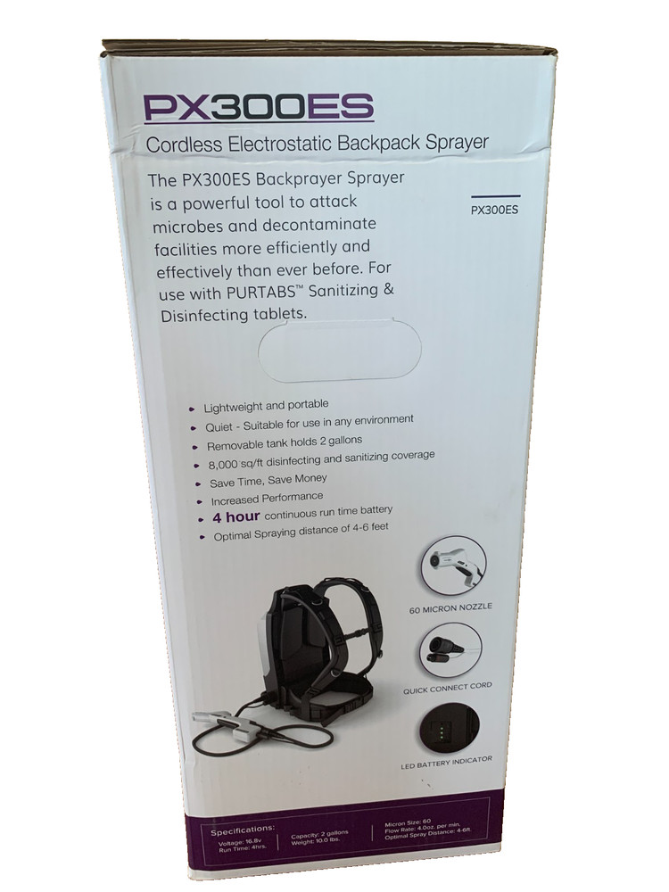 Protexus PX300ES Electrostatic Backpack Sprayer 16.8V Cordless NEW