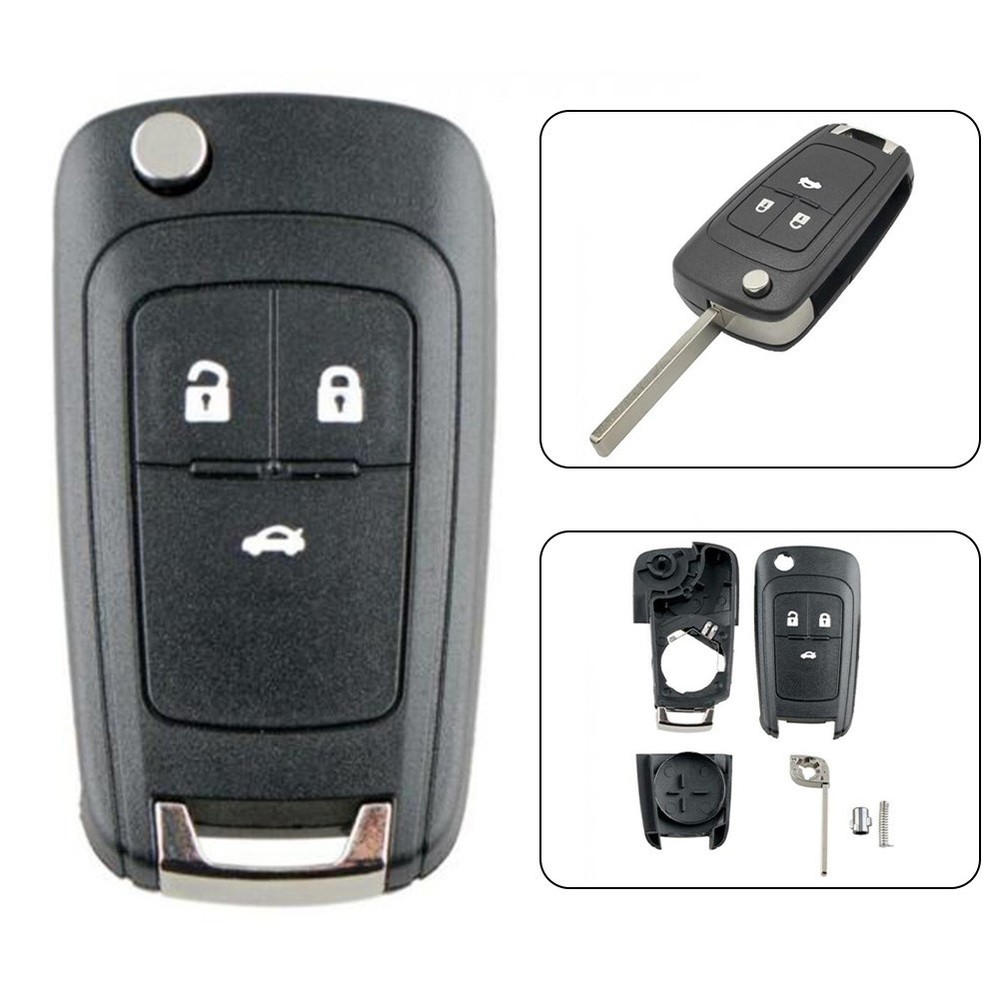 Case Cover Key Shell 3 Button Case Cover Decoration Remote Flip Anti-broken