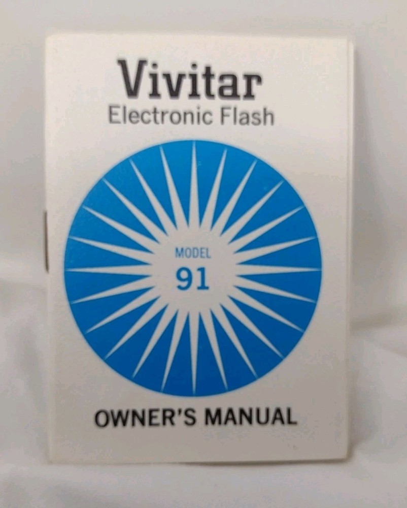 Vivitar 91 Electronic Flash with Manual Untested