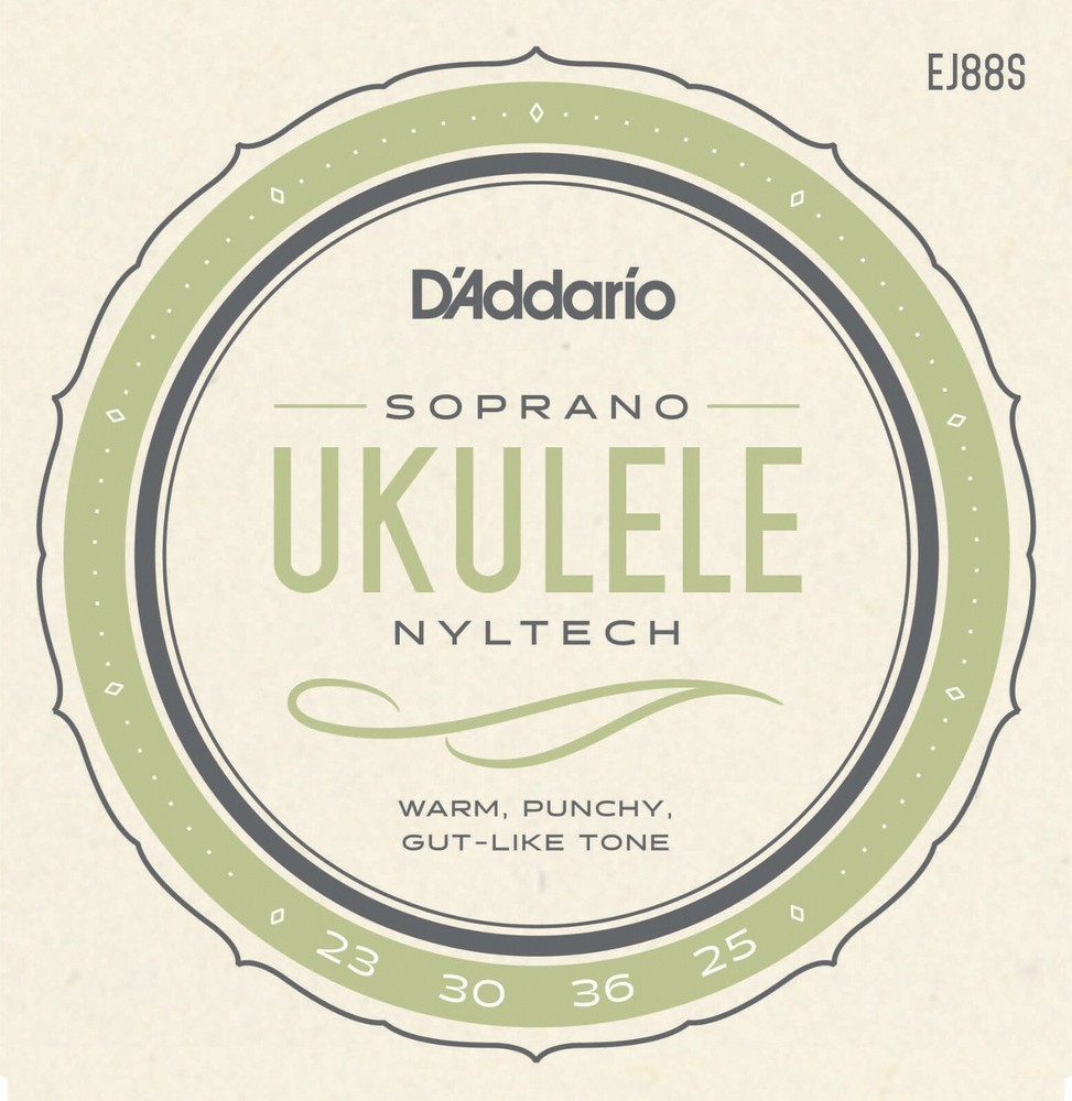 D'Addario EJ88S Nyltech Ukulele Soprano Uke G-C-E-A tuning