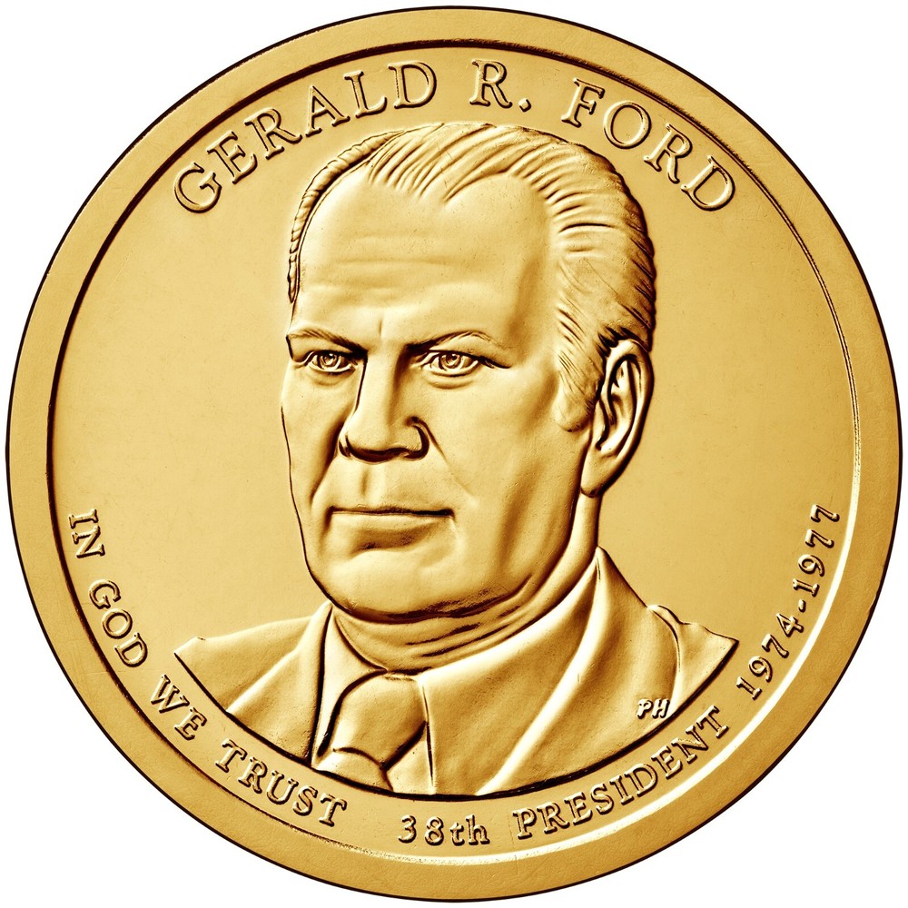 2016 D Gerald Ford Presidential Dollar From Mint Roll - Position B