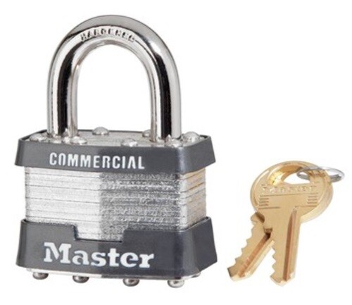 Master Lock 1KA-2001  1-3/4" Laminated Keyed Alike Laminated Padlock