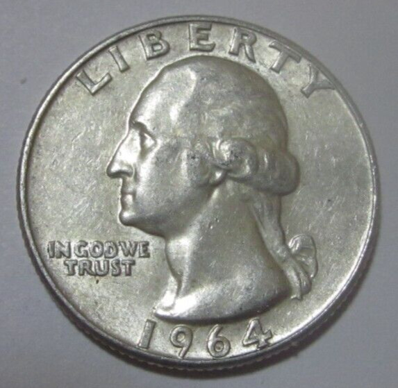 1964  Washington Silver Quarter   90% Silver