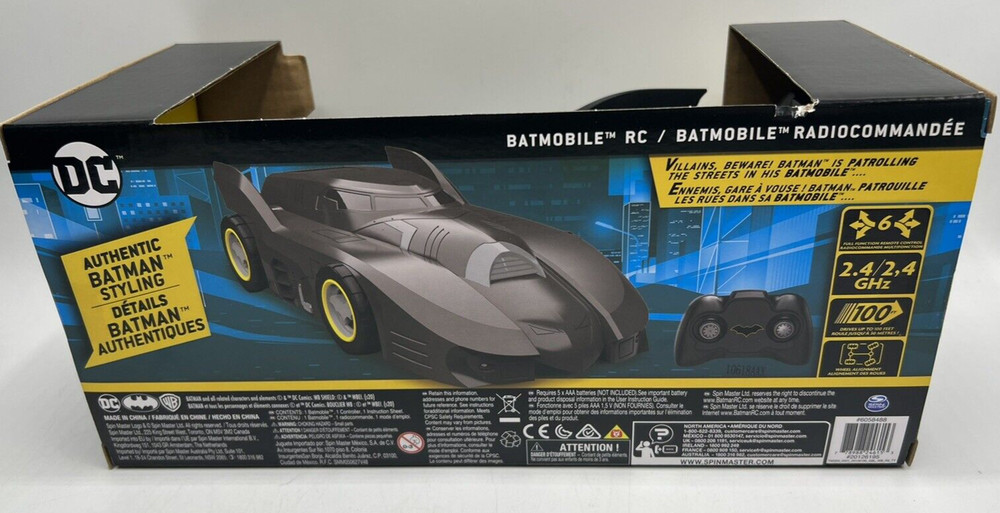 Batman Batmobile RC Full Function Remote Control Car Easy To Drive Approx. 9"