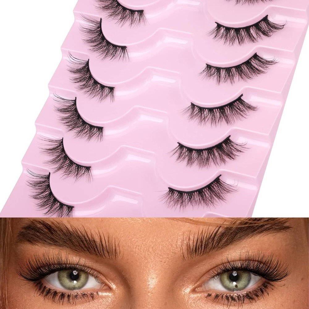 Half Lashes Natural Looking Cat Eye Accent Eyelashes Multi-layers...