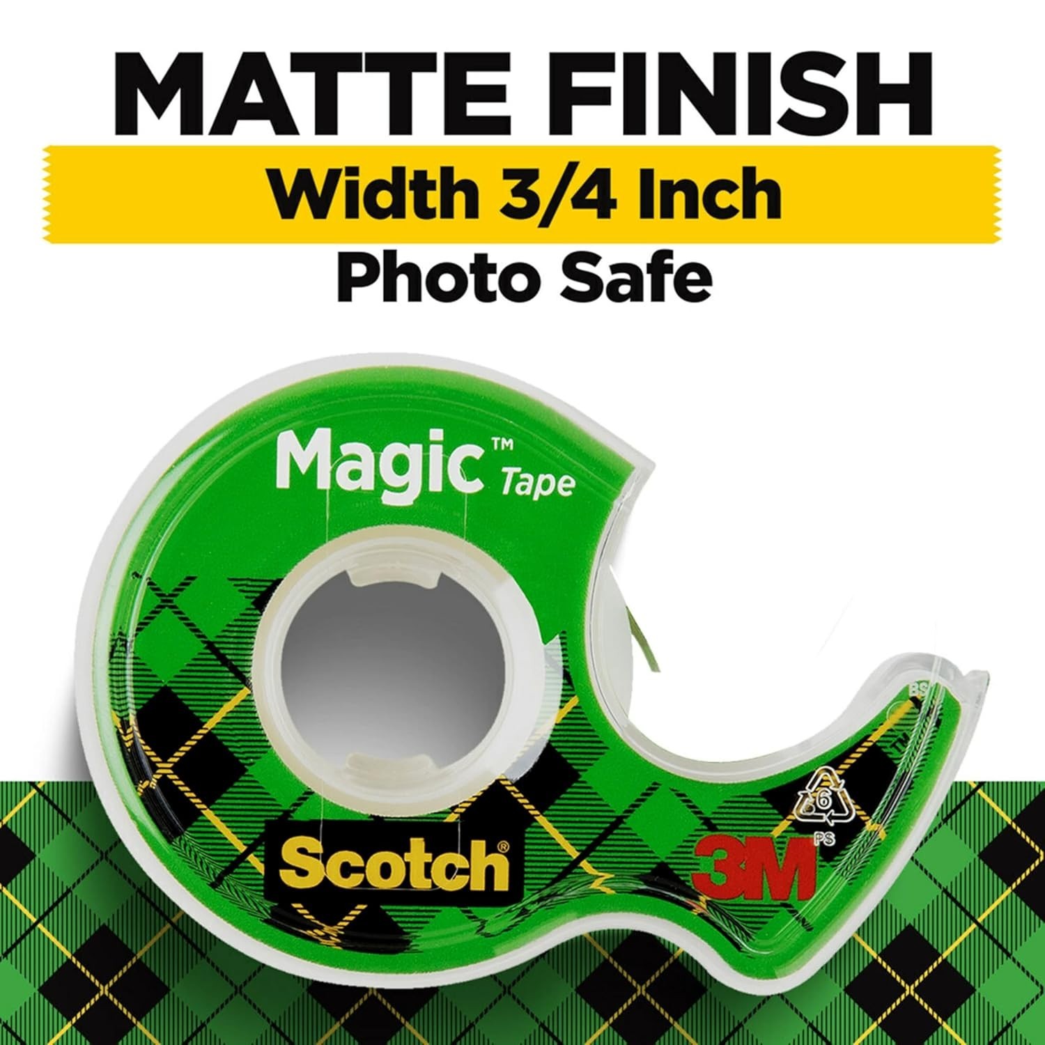 Scotch Magic Tape, 3 Dispensered Rolls, Numerous Applications 3/4 x 300 Inches