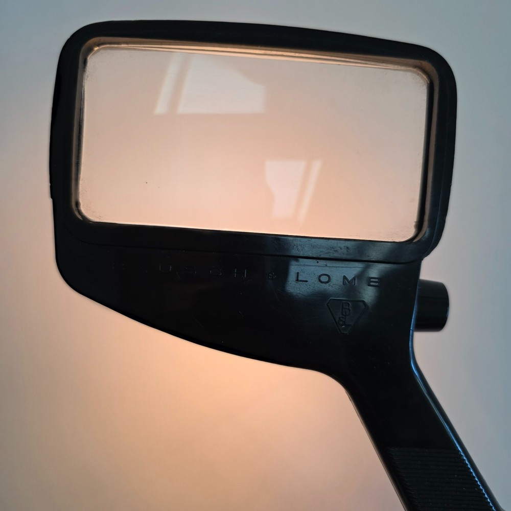 Vintage Bausch & Lomb Illuminated Rectangular Reader Lighted Magnifying Glass