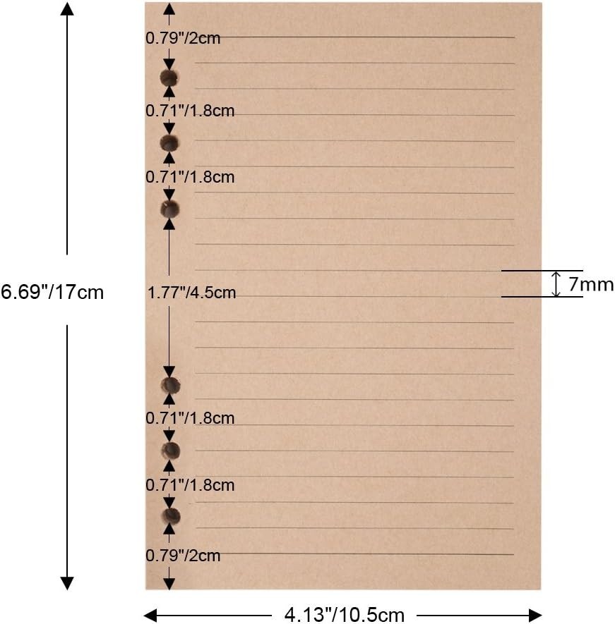 Refills Lined Paper, Refillable A6 Paper for 5x7 Journal Notebook Inserts 200...