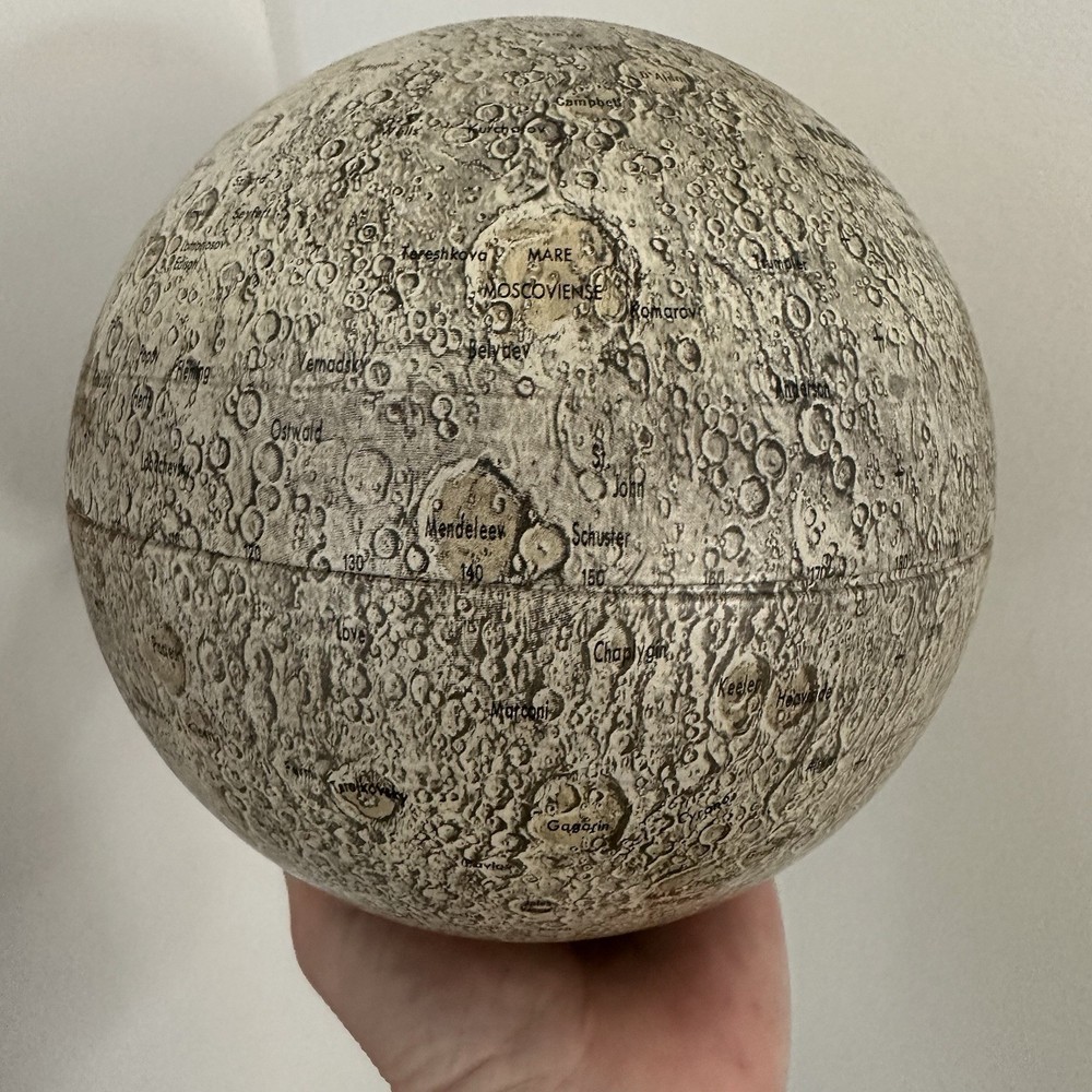 Vintage Replogle Celestial Globes Mars & Moon 6” Celestial