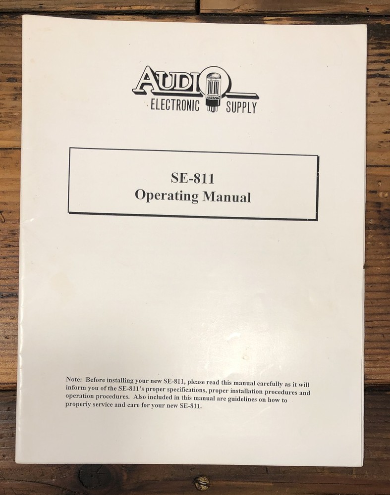 AES SE-811 Amplifier Owners / User Manual *Original*