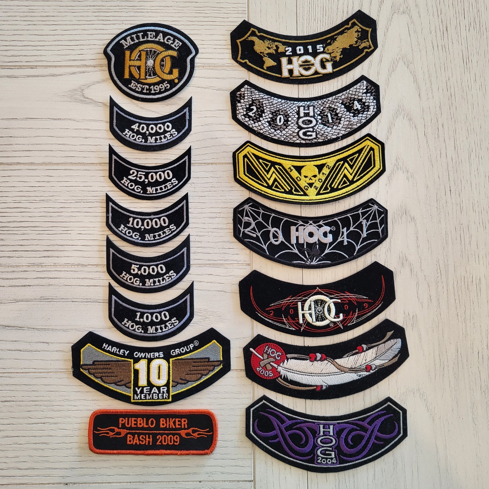 Harley Davidson Hog Owners Group Patches