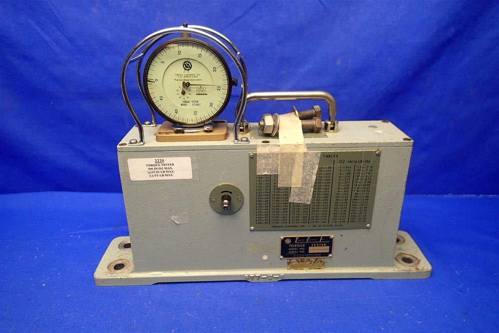 TORQUE CONTROLS TORQUE TESTER MODEL No. ET500Z