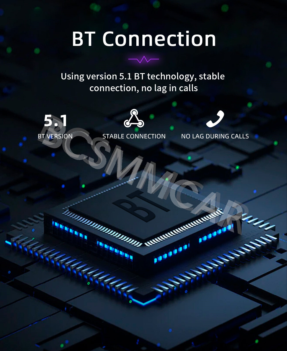 Touch Screen Car Stereo MP5 Player Radio For Apple CarPlay Android Auto BT TF