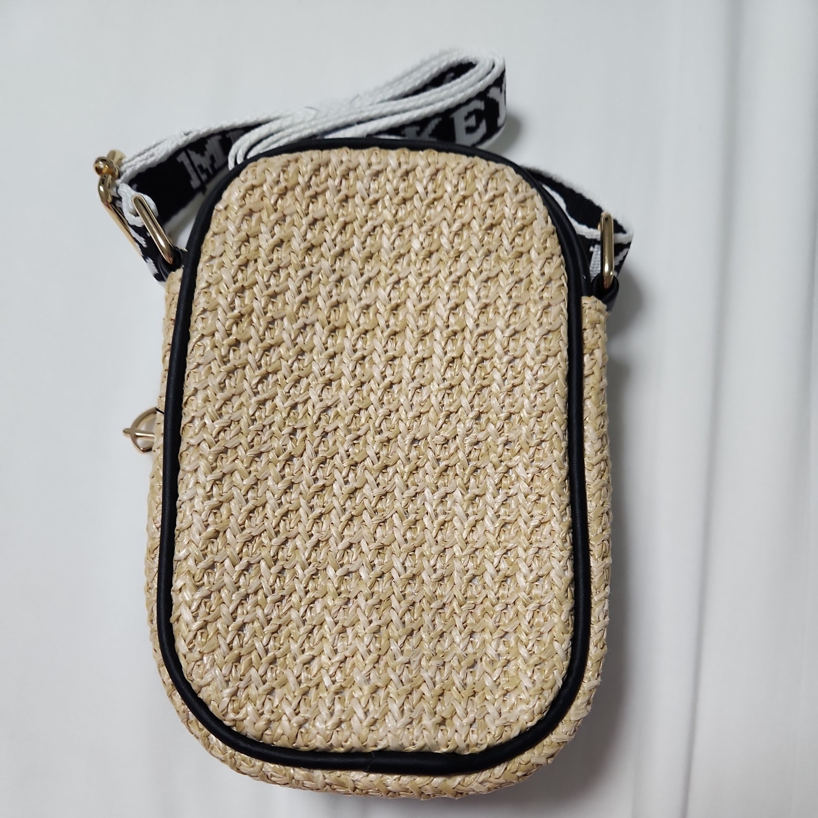 Disney Mickey Mouse Crossbody Strap Camera Cellphone Bag Purse Case Weaved Small