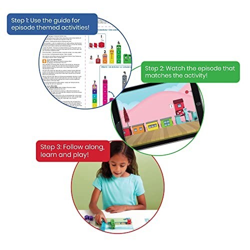 MathLink Cubes Activity Set 1-10, 30 Preschool Learning Activities, Counting Blo