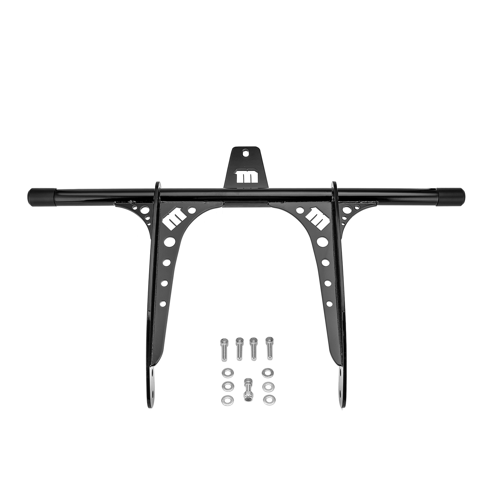 Front Engine Guard Crash Bar For Harley Dyna Street Bob FXDB w/Forward Controls