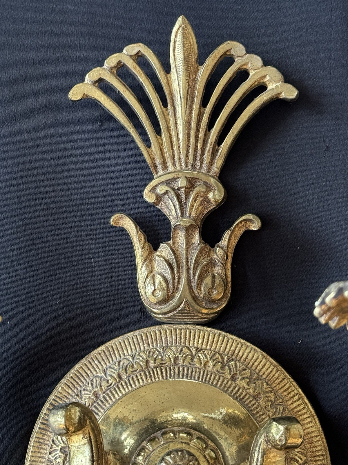 PAIR Vintage French Brass Wall Sconce Candelabras 2 Pair Available