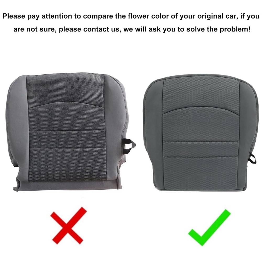 Cloth Gray Driver Side Gray Driver Bottom & White Foam Driver Bottom & Foam