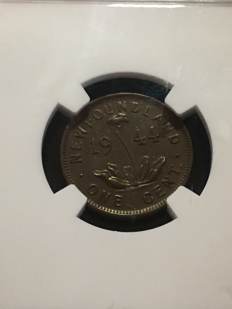 1944c NGC Graded Newfoundland Small Cent 1¢**EF-45** Cert# 024