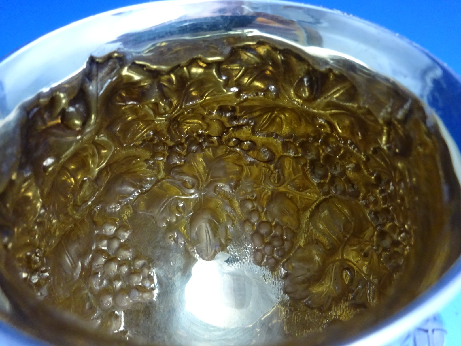 Repousse by Galmer Sterling Silver Goblet Embossed Grapes GW 6 1/2" (#8653)