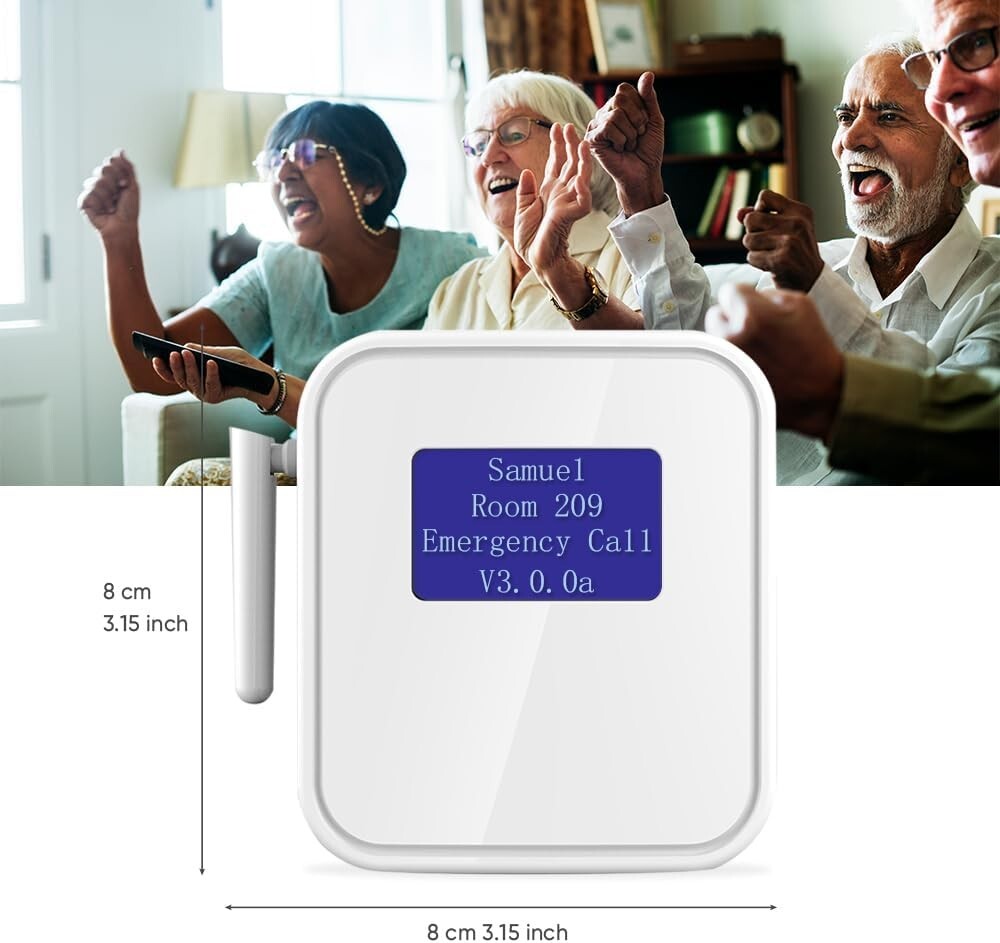 FORFEND Caregiver Pager Call Button Wireless Alert System Black