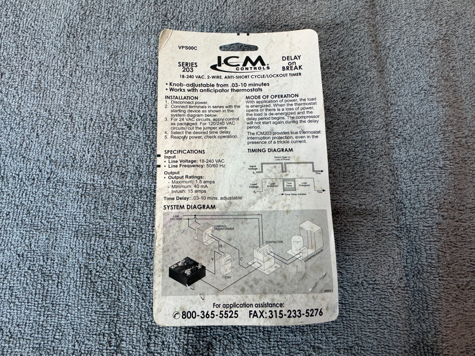 NEW ICM Controls ICM203B Delay-on-Break Timer
