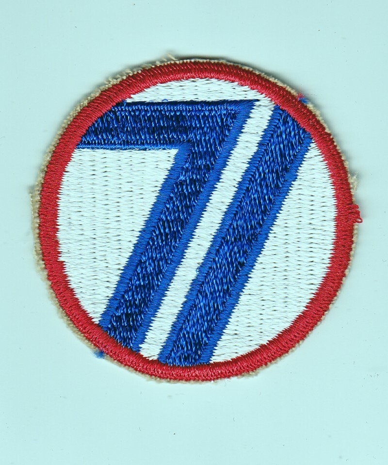 Army Patch: 71st Infantry Division - cut edge, VN era