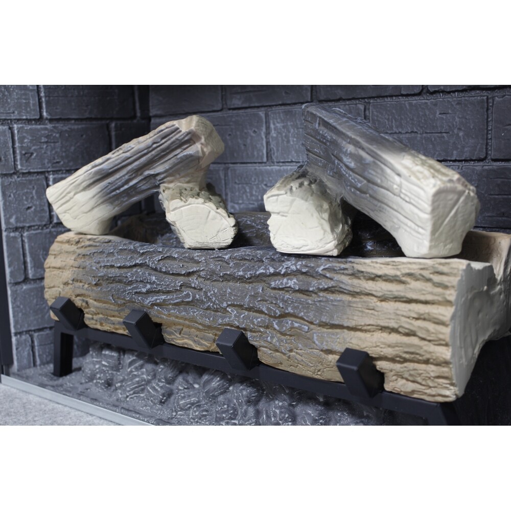 23'' Infrared Heating Electric Fireplace Insert w Controller, Realistic Flame