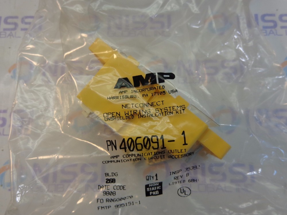 AMP 406091-1 DUAL-PORT INSTALLATION KIT, PATCH PANELS