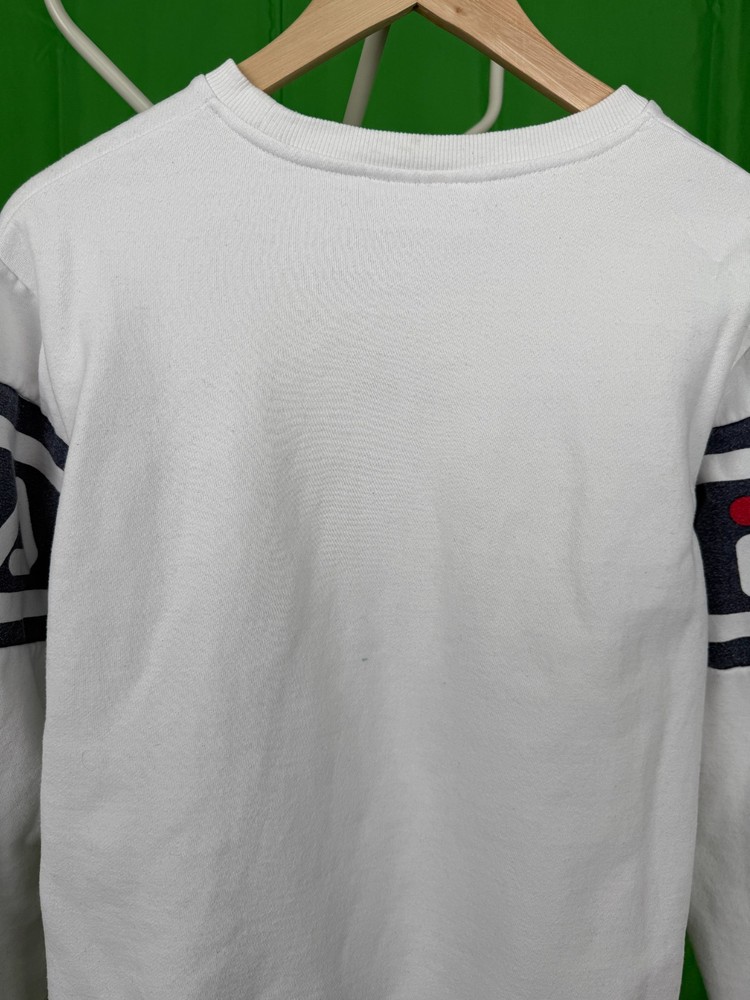Fila Jumper White Cotton PullOver Medium M 38-40 in