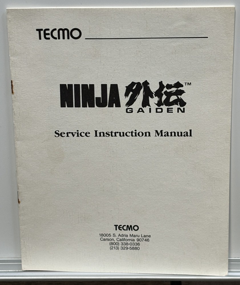 ORIGINAL-TECMO-NINJA-SERVICE INSTRUCTION MANUAL