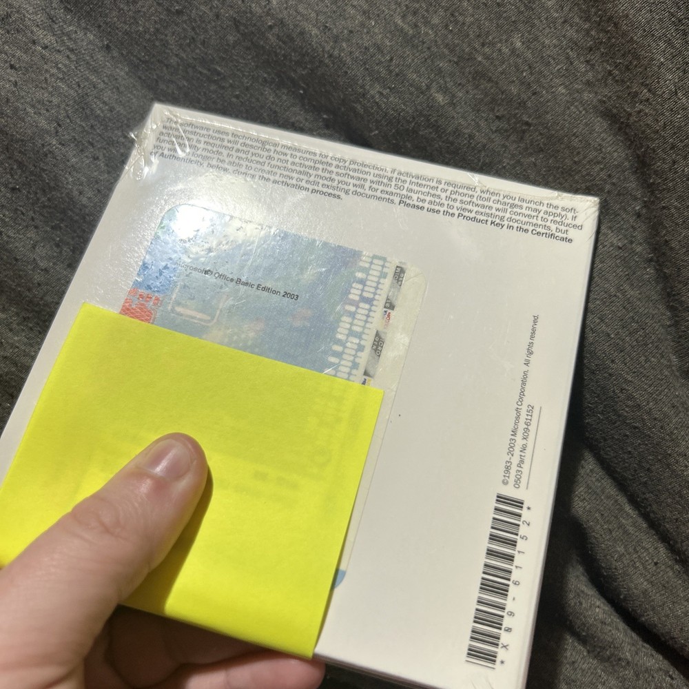 Microsoft Office Basic Edition 2003 For A New Gateway Pc Only, New In Package